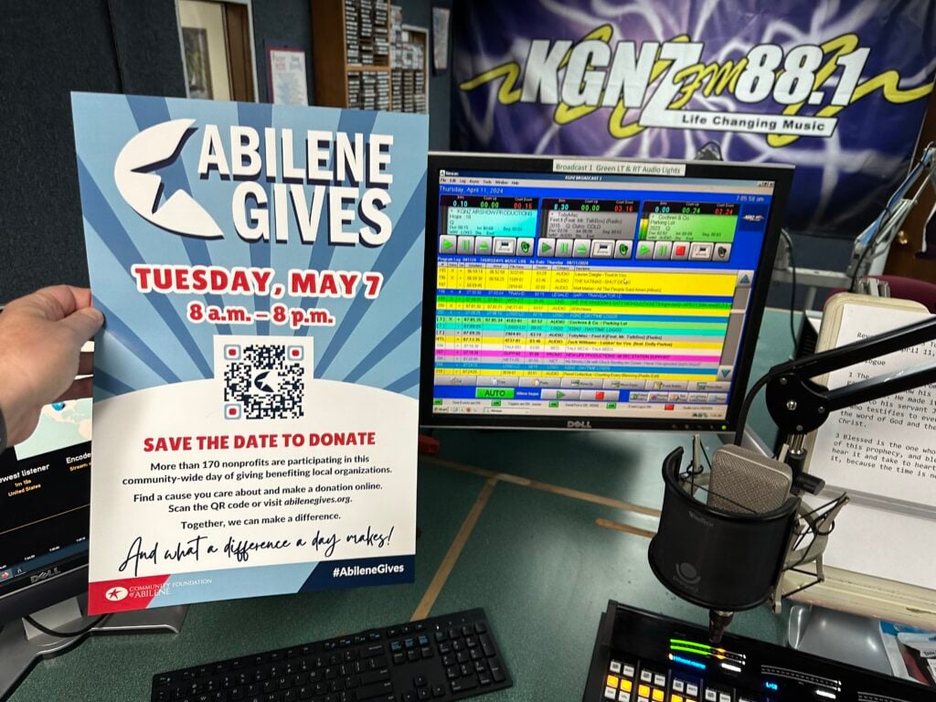GIVE AND HELP SUPPORT KGNZ DURING ABILENE GIVES TUESDAY,MAY 7th 8am-8pm